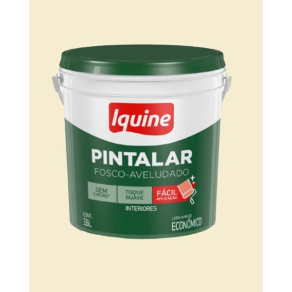 Tinta Econômica Acrílica Fosco Pintalar Palha 3,6L Iquine