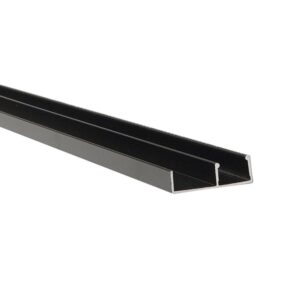 Perfil Arremate Preto para Acabamento Barra 3m Lux