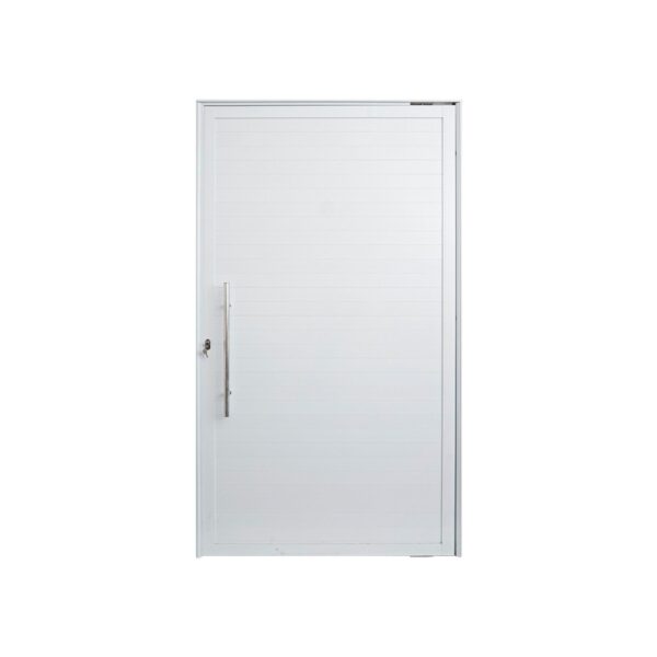 Porta Lambril Alumínio Branco com Puxador 210x100cm Lux