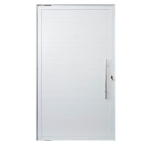 Porta Lambril Alumínio Branco com Puxador 210x120cm Lux