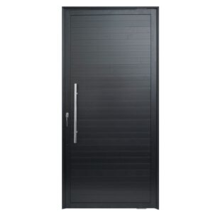 Porta Lambril Alumínio Preto com Puxador 210x100cm Lux