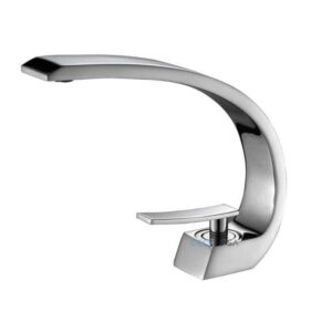 Monocomando para Banheiro Mesa Bica Alta Cromado Lua Luxo