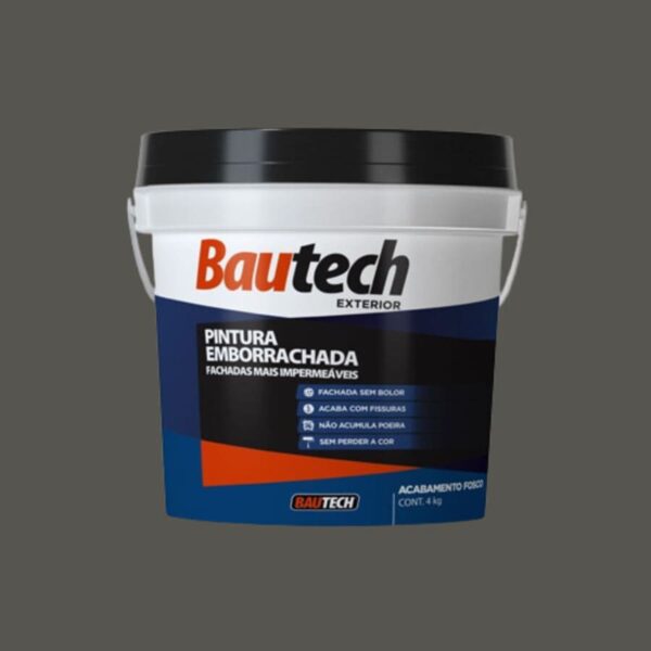 Tinta Premium Acrílica Fosco Emborrachada 4Kg Bautech