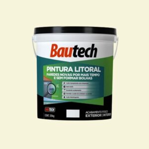 Tinta Acrílica Fosco Litoral Branco 20Kg Bautech