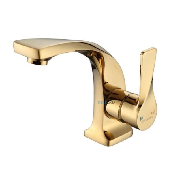 Monocomando para Banheiro Mesa Bica Baixa Dourado Luxo