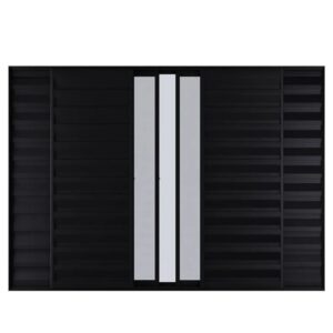 Veneziana 6 Folhas sem Grade Alumínio Preto Proex