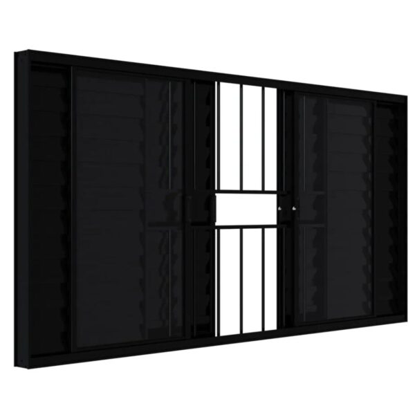 Veneziana 6 Folhas com Grade Alumínio Preto Proex