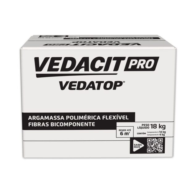 Argamassa Polimérica Flexível Bicomponente Vedatop 18Kg Vedacit Pro