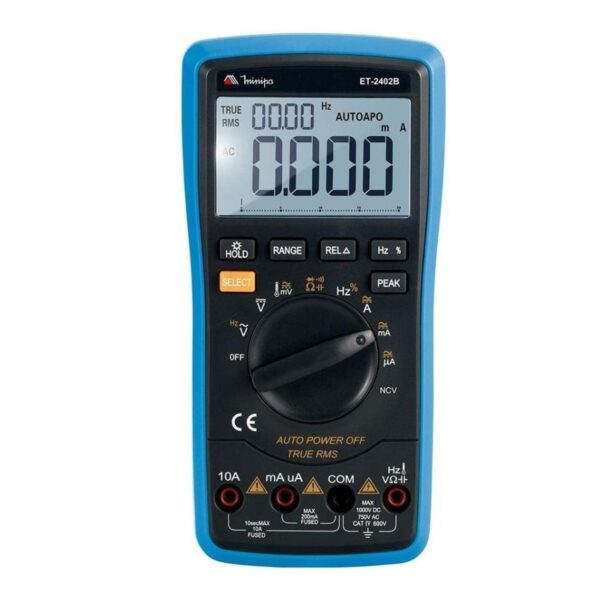 Multímetro Digital CAT IV-600V ET2402B Minipa
