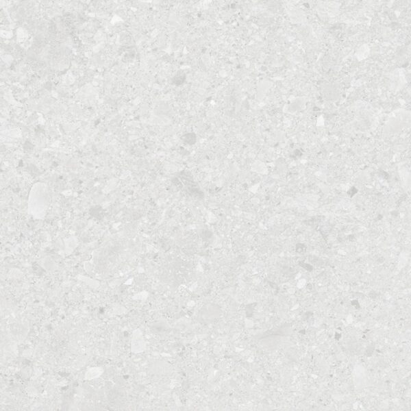 Porcelanato Terrazine Bianco Retificado Acetinado Cinza 72x72cm 2,59m2