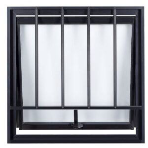 Maxim-ar Vidro Boreal com Grade Alumínio Preto Proex