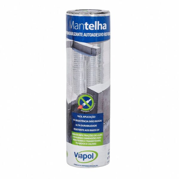 Fita Asfáltica Alumínio Mantelha Cinza 10m Viapol