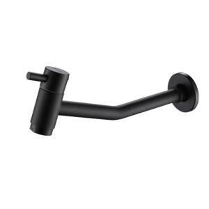 Torneira para Banheiro 1/4V Preto Água Fria