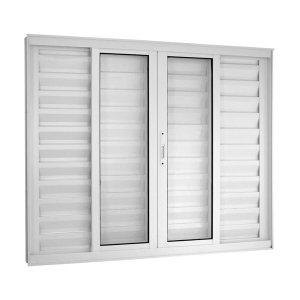 Veneziana 6 Folhas sem Grade Alumínio Branco Premium Proex