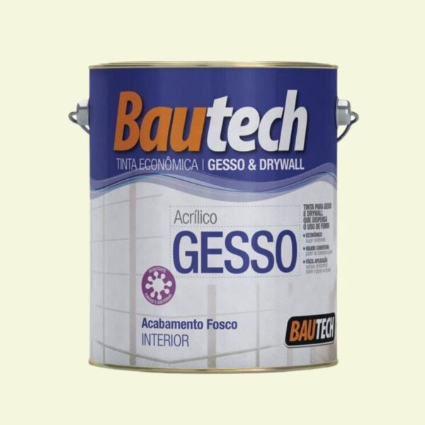 Tinta Econômica Acrílica Fosco Gesso & Drywall Branco 3,6L Bautech
