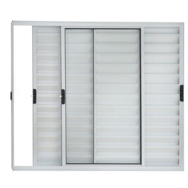 Veneziana 3 Folhas sem Grade Alumínio Branco Standard Proex