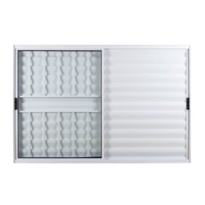 Veneziana 3 Folhas com Grade Alumínio Branco Proex