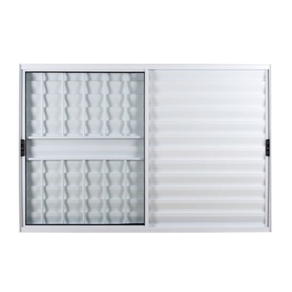 Veneziana 3 Folhas com Grade Alumínio Branco Proex