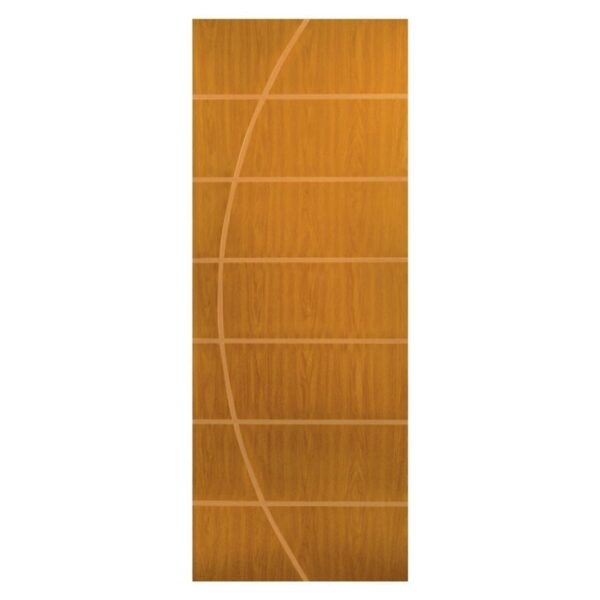 Folha de Porta Frisada Colmeia Neblina Melamínica Mogno MGM