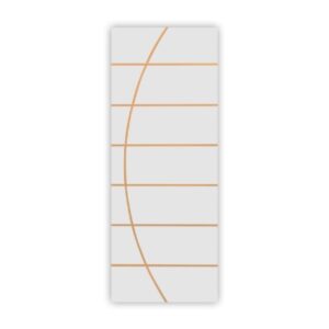 Folha de Porta Frisada Colmeia Neblina Melamínica Branco MGM