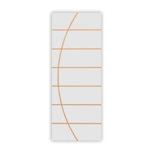 Folha de Porta Frisada Colmeia Neblina Melamínica Branco MGM