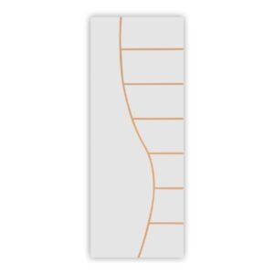 Folha de Porta Frisada Colmeia Cantareira Melamínica Branco MGM