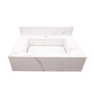 Bancada de Porcelanato para Banheiro Gold Calacata 60x40cm RG Nichos