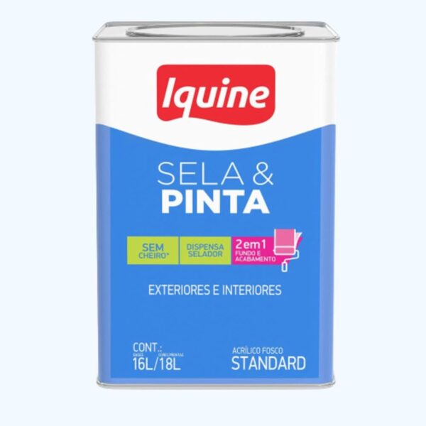 Tinta Standard Acrílica Fosco Sela & Pinta Branco 18L Iquine