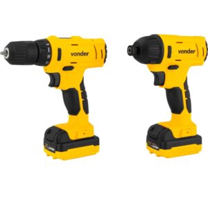 Kit Furadeira Parafusadeira de Impacto + Paraf 12V 2Bat PFBV012 Vonder