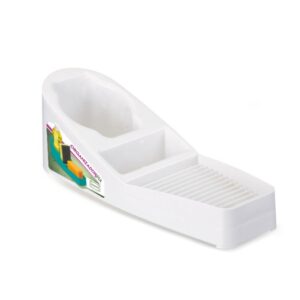 Porta Detergente Sabão e Bucha para Cozinha Branco