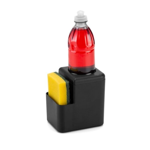 Porta Detergente e Bucha para Cozinha Preto