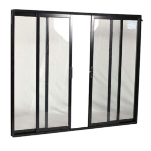 Janela de Correr 4 Folhas sem Grade Alumínio Preto Quality