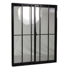 Janela de Correr 2 Folhas com Grade Alumínio Preto Quality