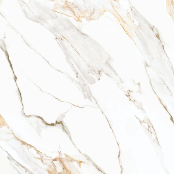 Porcelanato Calacata Oro Retificado Polido Branco 75x75cm 1,69m2