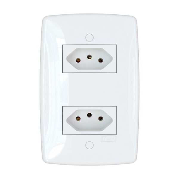 Conjunto 2 Tomadas 2P+T 10A 4×2 Finesse Plus B.Lux