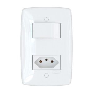 Conjunto 2 Interruptores Simples + Tomada 10A 4×2 Finesse Plus B.Lux