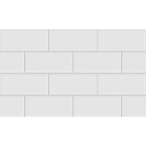 Revestimento York Delux Retificado Brilhante Branco 39x75cm 2,06m2