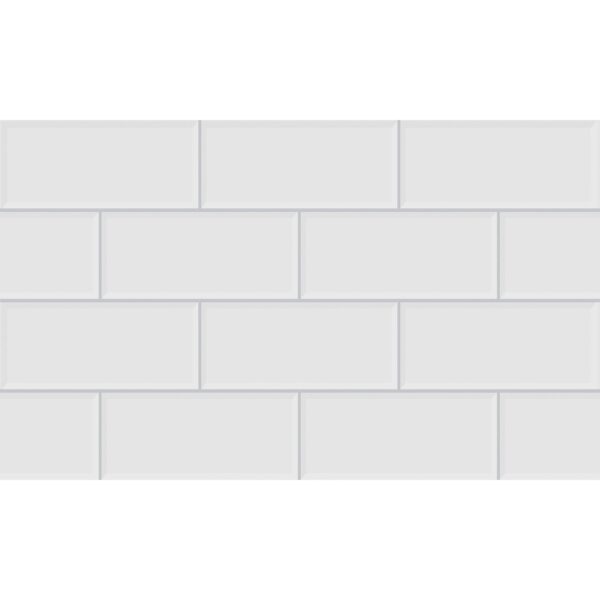 Revestimento York Delux Retificado Brilhante Branco 39x75cm 2,06m2