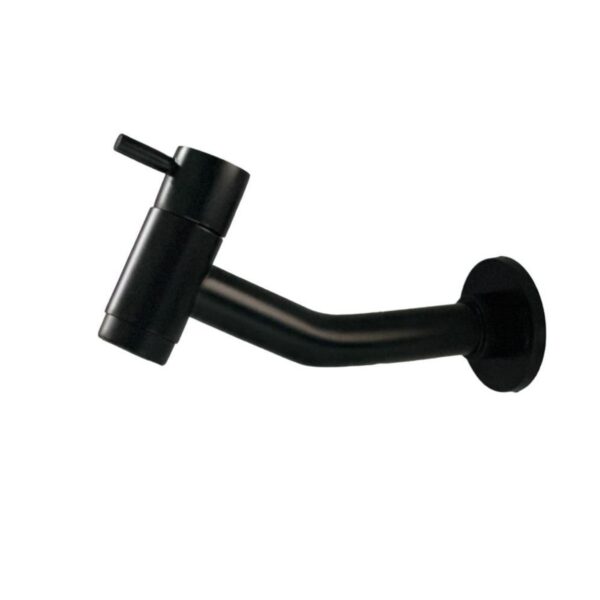 Torneira para Banheiro Parede 1/4V Preto Fosco Realce Junior