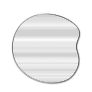 Espelho Line Orgânico 55x55cm Prata Arte Própria