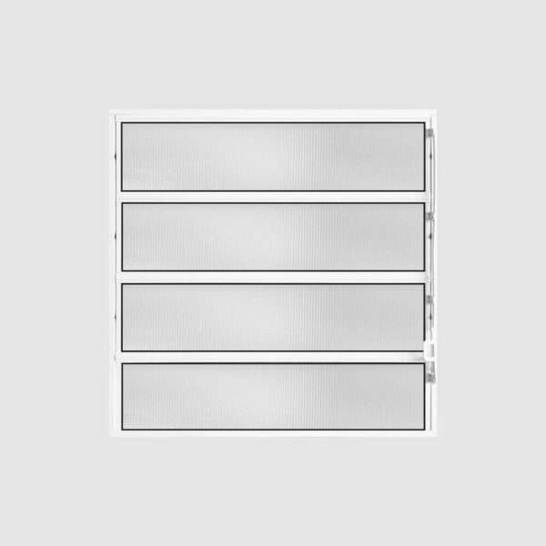 Janela Basculante 4 Folhas Vidro Boreal Alumínio Branco Metalflex
