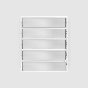 Janela Basculante 5 Folhas Vidro Boreal Alumínio Branco Metalflex
