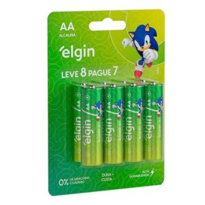 Pilha Alcalina 1,5V Tipo AA Elgin