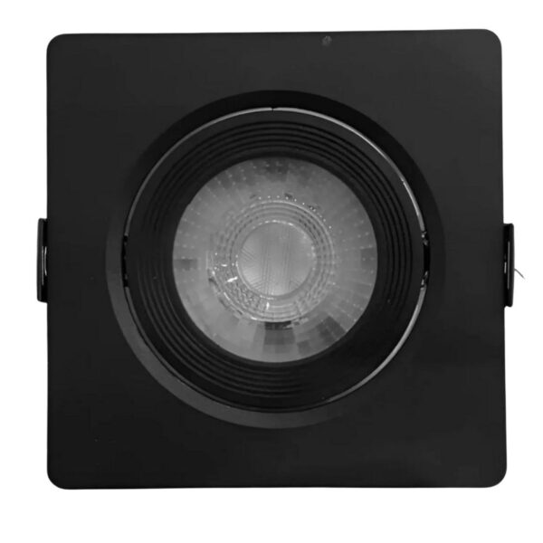 Spot LED de Embutir Quadrado Preto 5W Bivolt The Spotlight