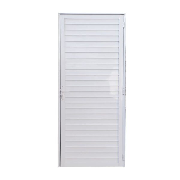 Porta Laminada Fechada Alumínio Branco 210x80cm Lux