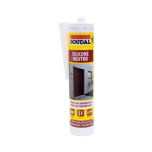 Silicone Neutro Construção Preto 280g Soudal