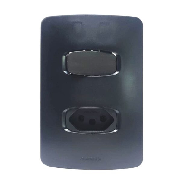 Conjunto Interruptor Simples + Tomada 10A 4×2 Gracia Maxx Alumbra