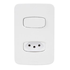 Conjunto Interruptor Simples + Tomada 10A 4×2 Gracia Alumbra