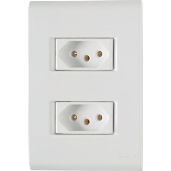 Conjunto 2 Tomadas 2P+T 10A 4×2 Liz Tramontina