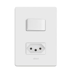 Conjunto Interruptor Simples + Tomada 10A 4×2 Simon 20